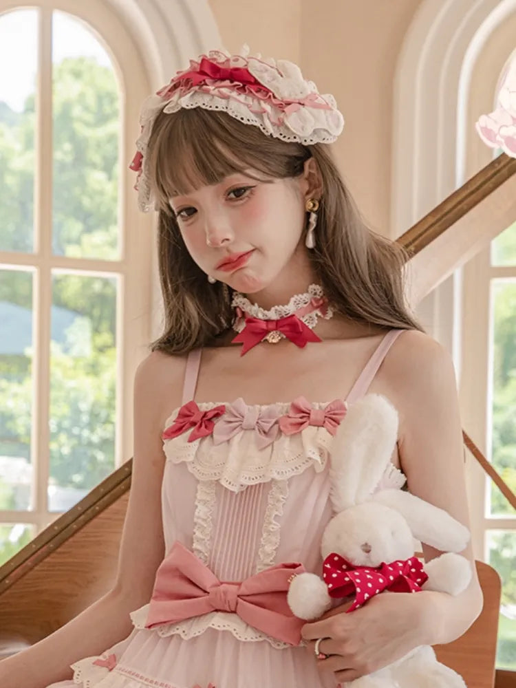 Rosa Choker Braun Blau /