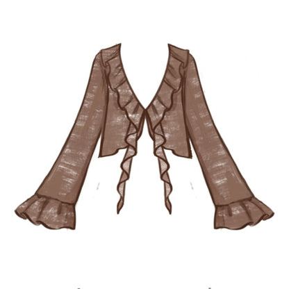 プラスサイズのブラウンカーディガン