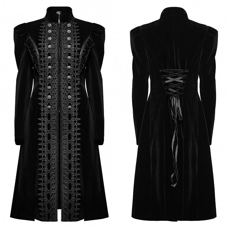 Coat Symmetric Gorgeous Black Goth