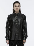 Black Men's Gothic Dragon Scale Shirt