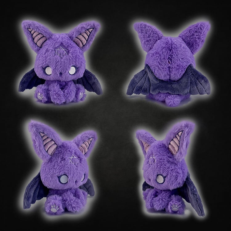 Purple Gothic Bat Plushie