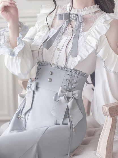 Blue with Light Clips Skirt Bow Sweetheart Charm