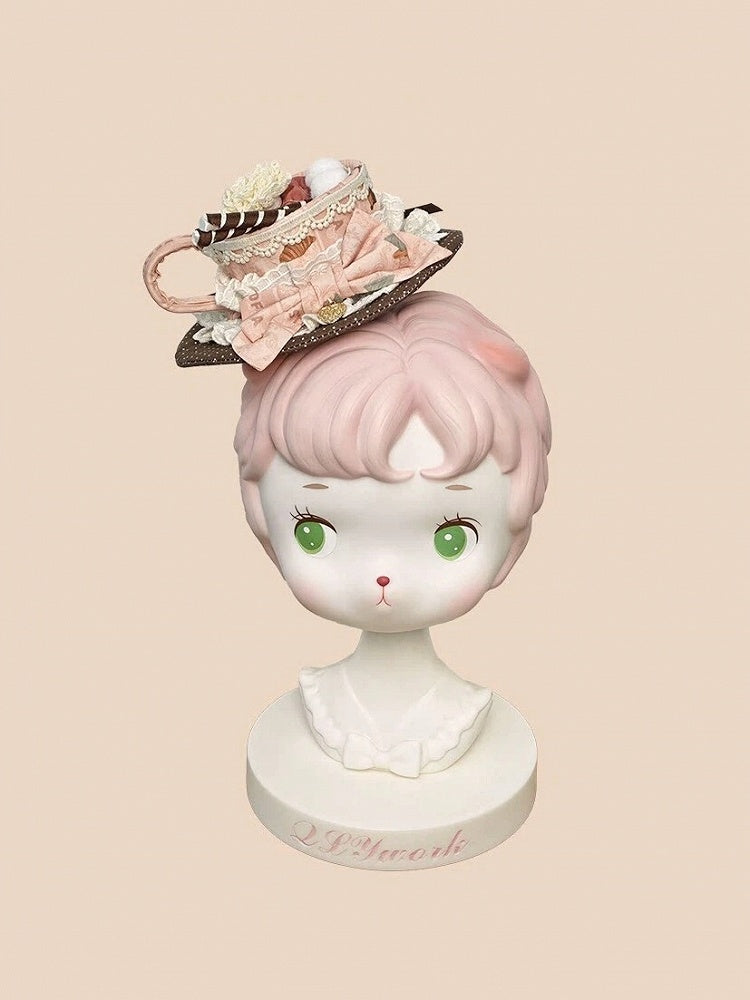 Pink Sweet Lolita Teacup Mini Hat - Stars Fall on the Foggy Island