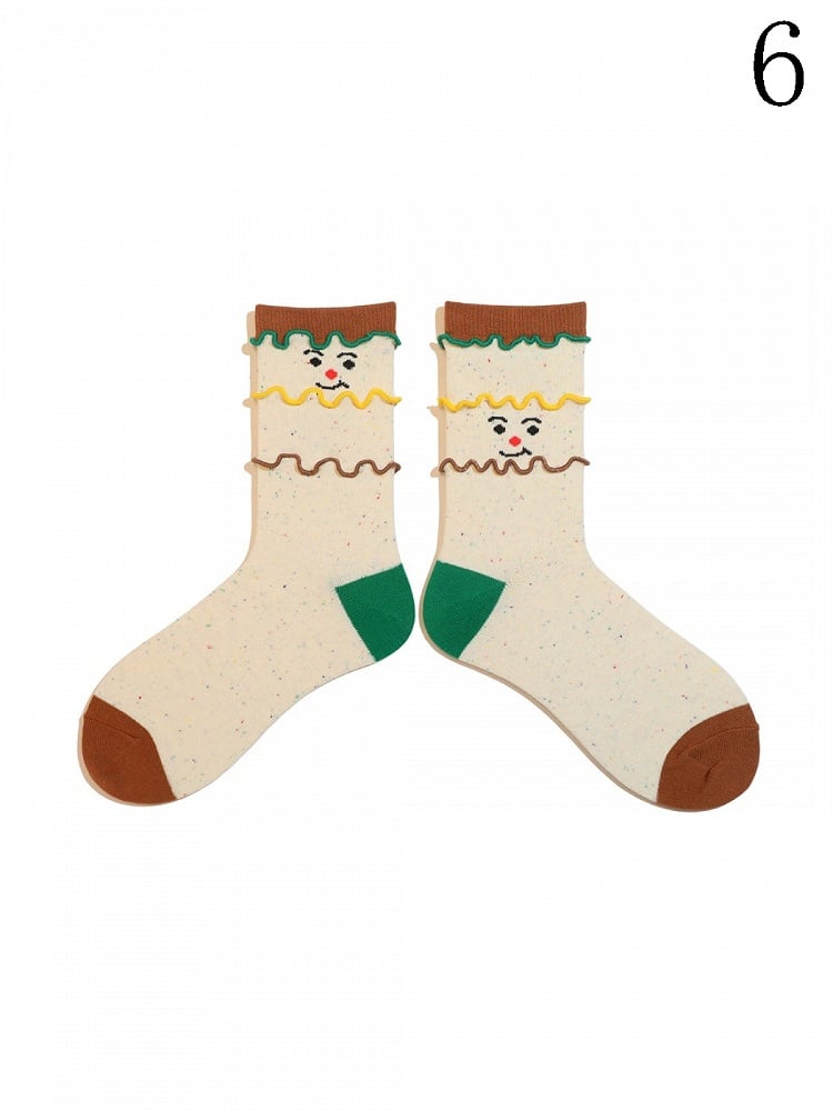 Optionen Cartoon Socken Rüschen Lolita Bündchen Kalb Bunt 9