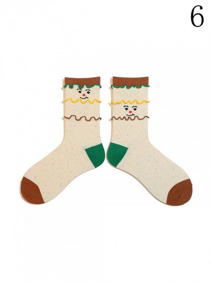 Optionen Cartoon Socken Rüschen Lolita Bündchen Kalb Bunt 9