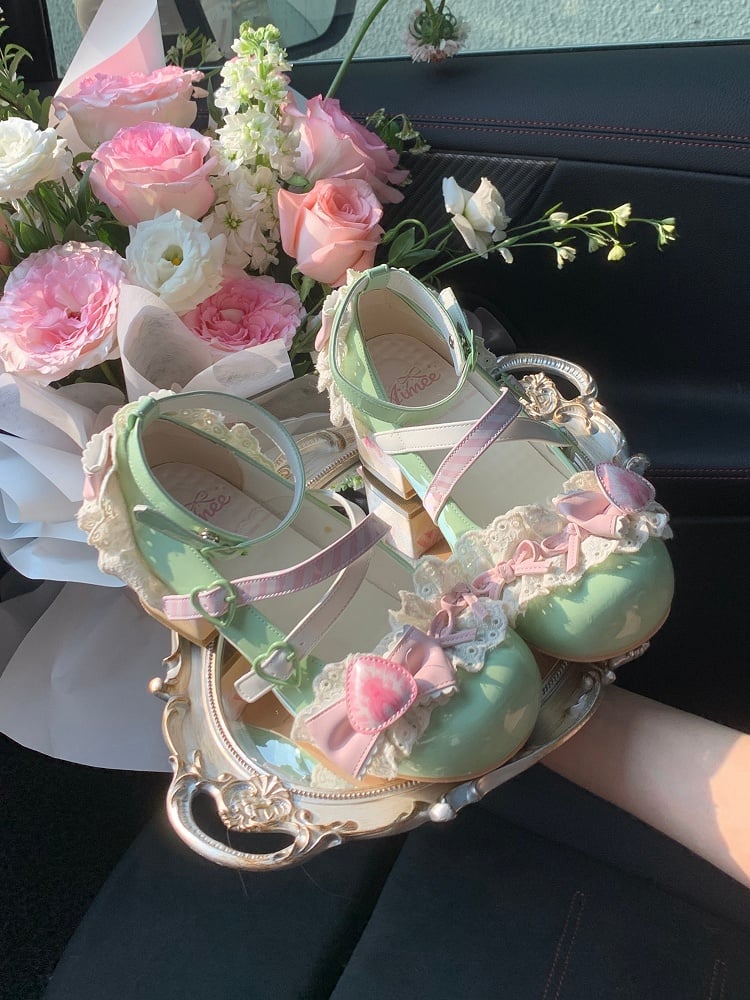 Mary Matcha Green Shoes Lolita Cake Jane Sweet Strawberry