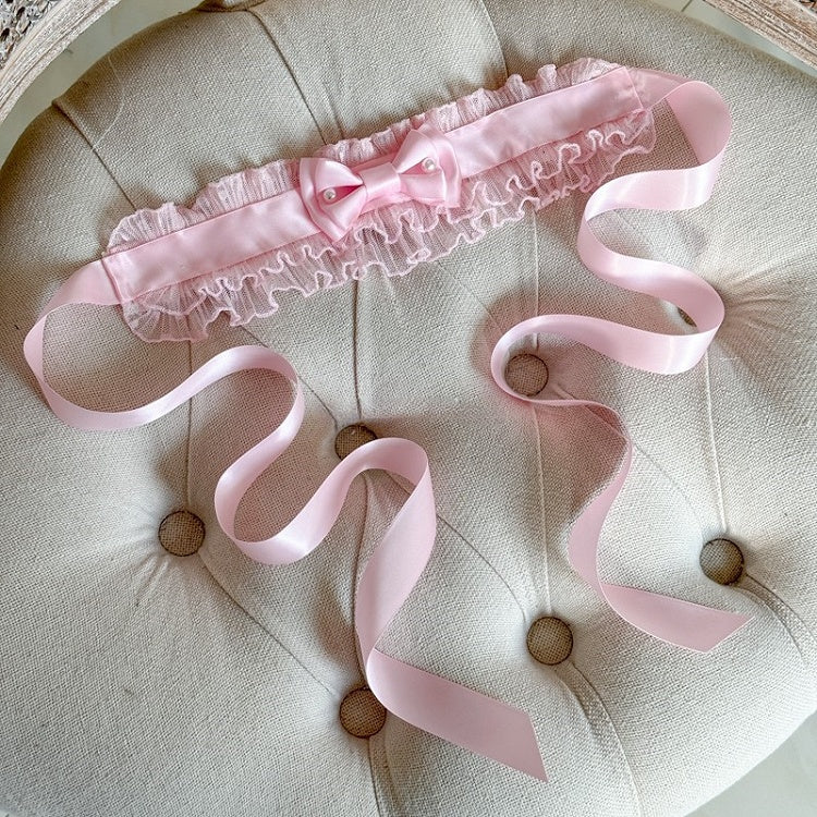 3 Decoration Sweet Bowknot Beads with Lolita Lace and Options – Choker Color