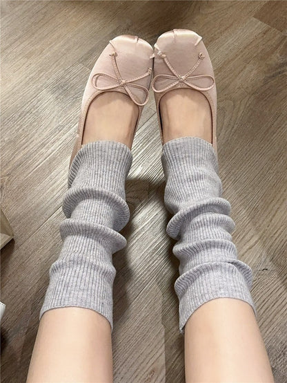 Leg Ribbed Ballet Warmers with Style 9 Ruffles Colors Layered Knit