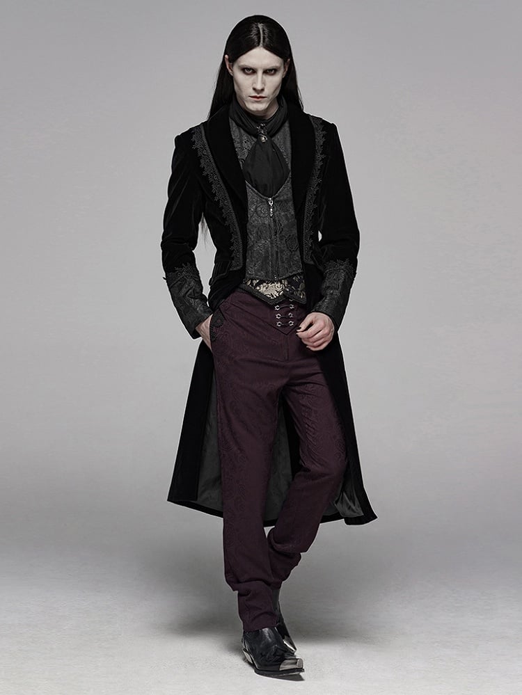 Medium Length Gothic Jacket Men's Black