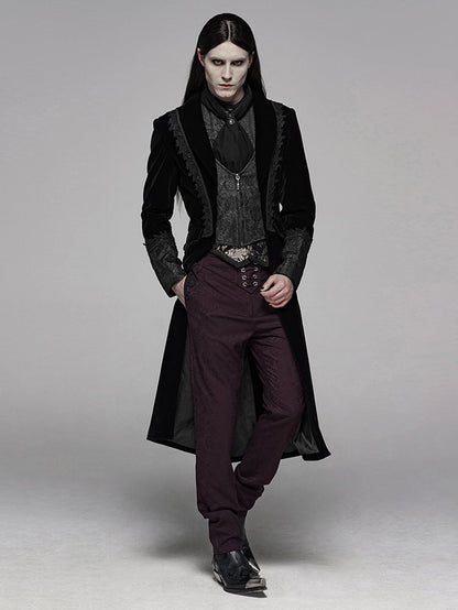 Medium Length Gothic Jacket Men's Black