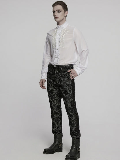 Shirt Goth Men's White