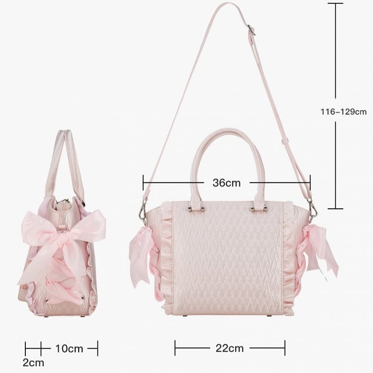 Handbag/Crossbody Details Ita Trim Bag Bowknot Red/White Ruffled