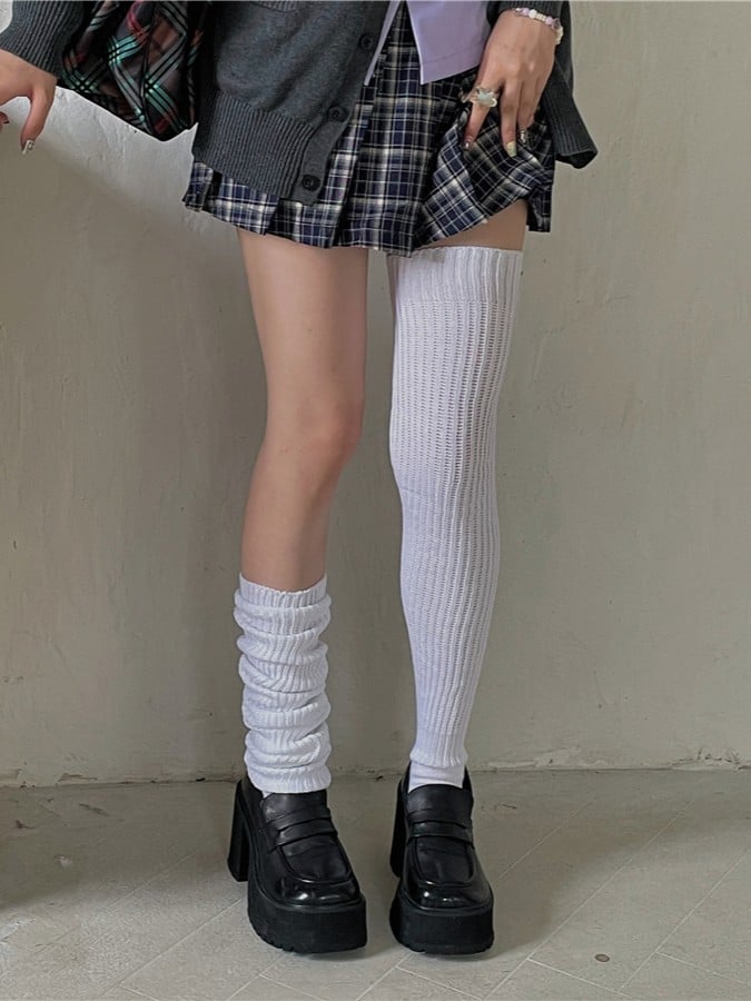 Length 40/60/80/100/120CM Knitted White Options Socks