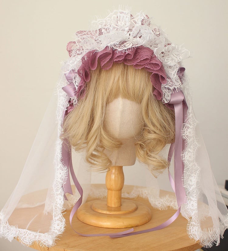 8-Color Head Veil Lace Elegant