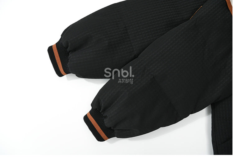 Zootopia Nick Applique Black Down Jacket Detachable Sleeves