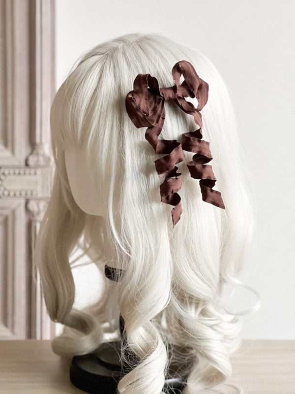 Details Ribbon 9 Twist – Lolita Color Ruffled Bow Hairclip