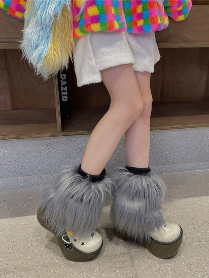 Warmers 20CM/30CM Y2K Shaggy Gray Leg