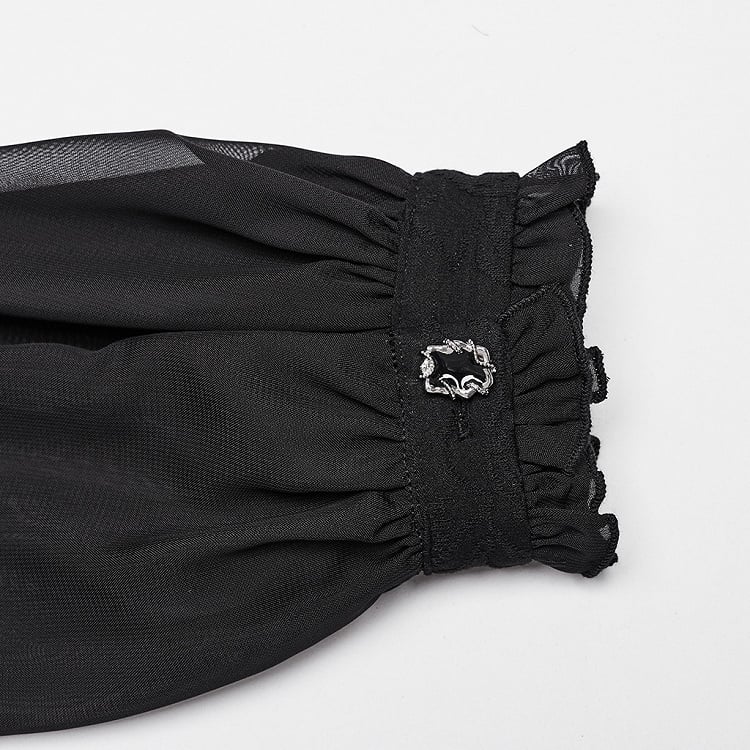 Out Hollow Black Shirt
