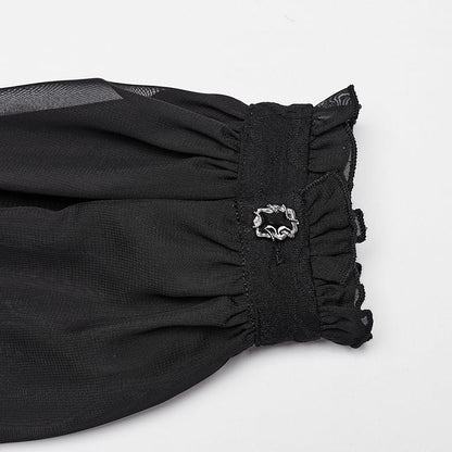 Out Hollow Black Shirt