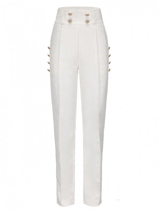 Waist Lolita Pants Ouji Style White Prince High