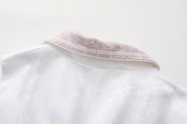 und Aristokrat Lange Mode Weste Weiß Rosa Ouji Lolita