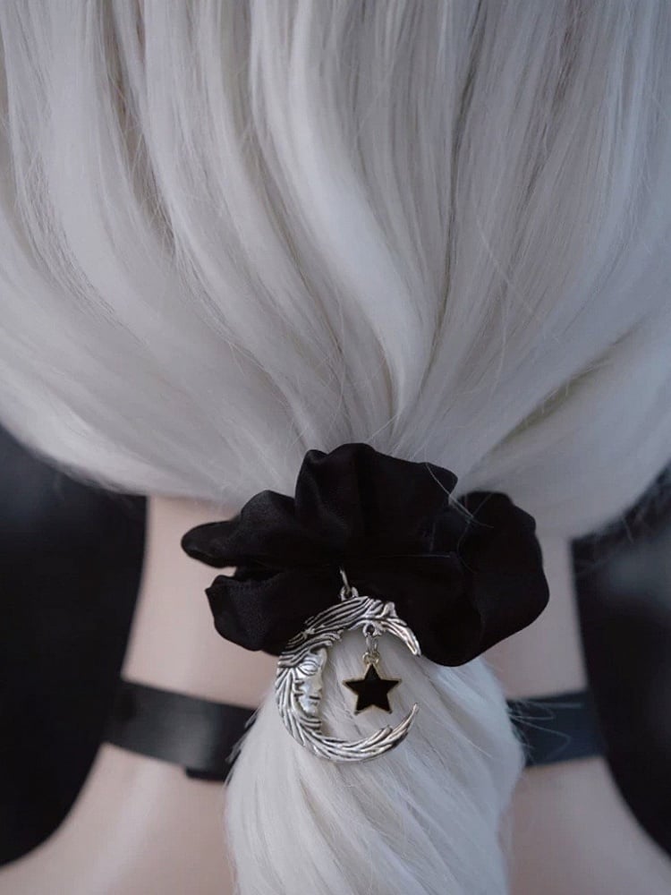 Gothic Hair Tie with Moon Pendants - Strange Sugar