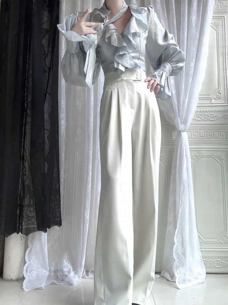 Hose Lolita Ouji Weiß Off