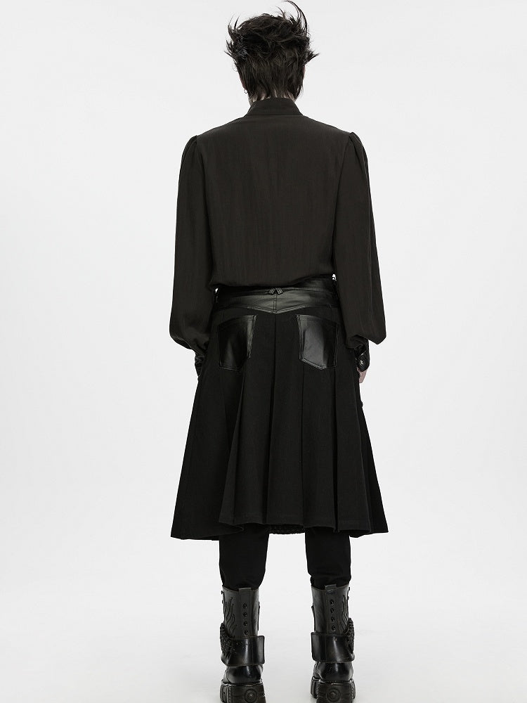Heavy-duty Black Men's Punk Skirt - Punk Rave