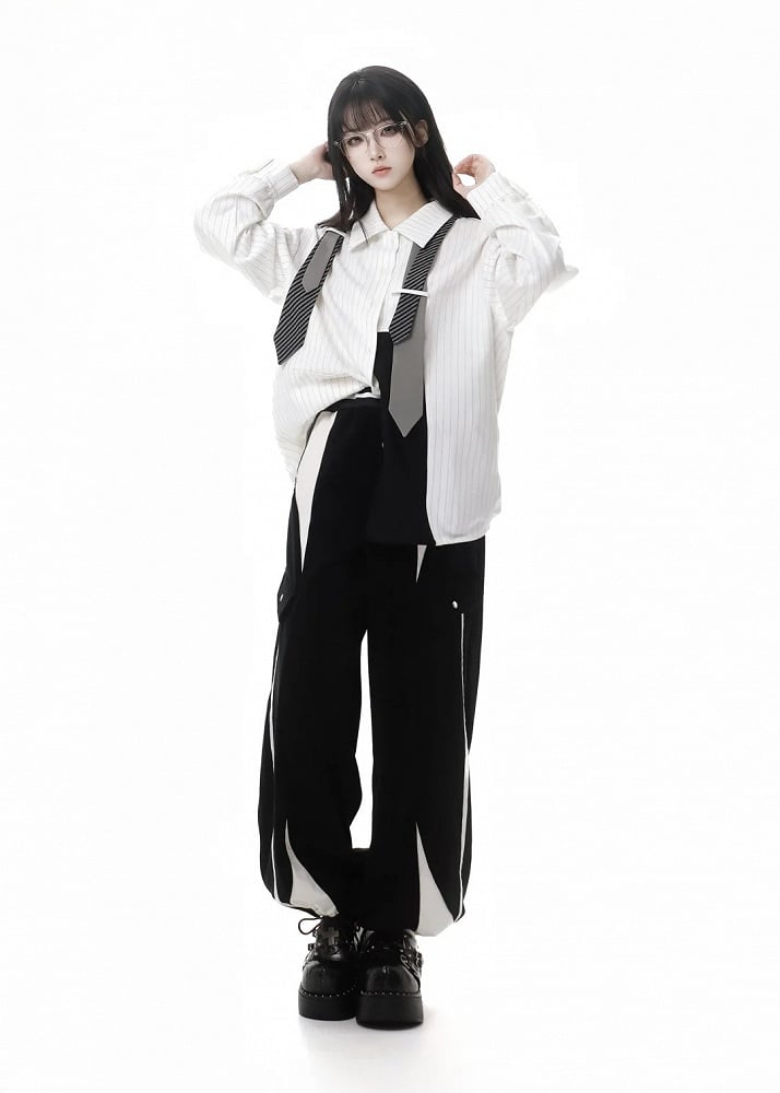 Schwarze Jogginghose mit elastischen Bündchen