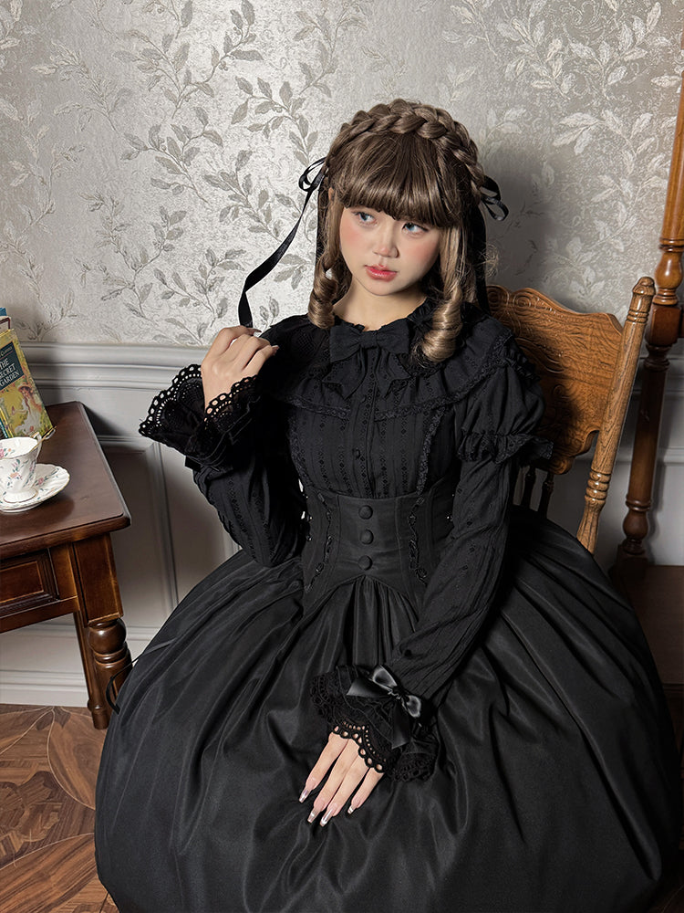 Blue Brown Detachable / Bowknot Sleeves