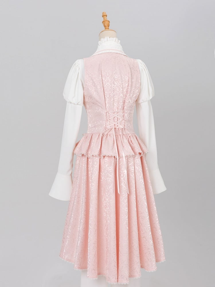 Lolita Prince Blazer with Cherry Blossom Pin and Trailing Hem - DevilInspired Exclusive Collection