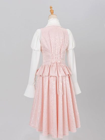 Lolita Prince Blazer with Cherry Blossom Pin and Trailing Hem - DevilInspired Exclusive Collection