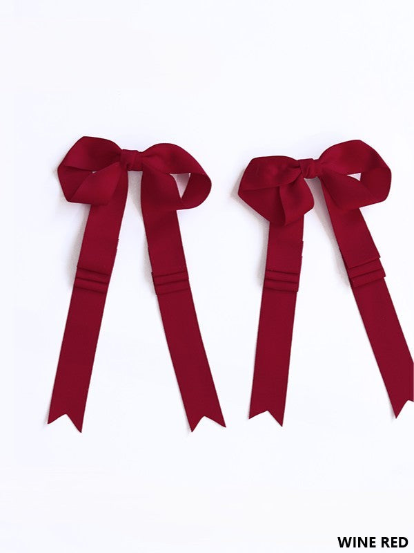 18 Long Ribbon Satin Lolita Options Bowknot Hairclip Color