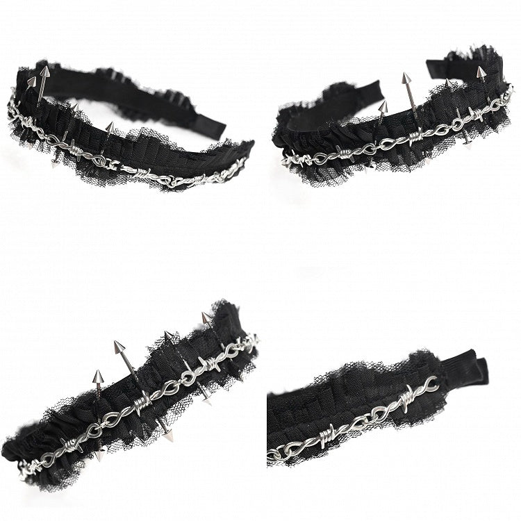 Lace Metal Black Gothic Design KC Thorns