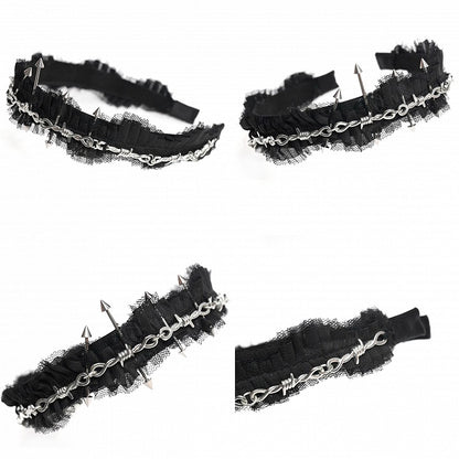 Lace Metal Black Gothic Design KC Thorns