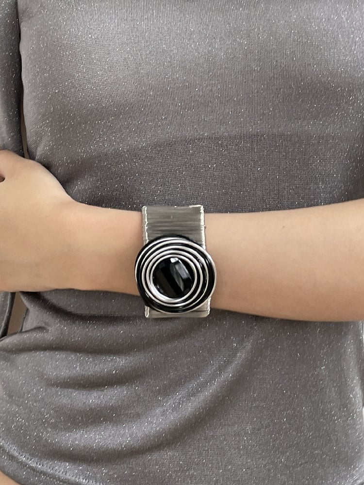 Manschette Schwarz/Silber Bittersweet Y2K