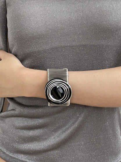 Manschette Schwarz/Silber Bittersweet Y2K