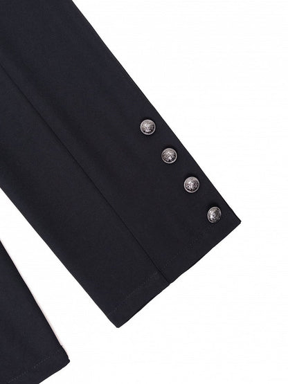 Black Boned Corset Belt High-Rise Ouji Pants - DevilInspired Exclusive Collection