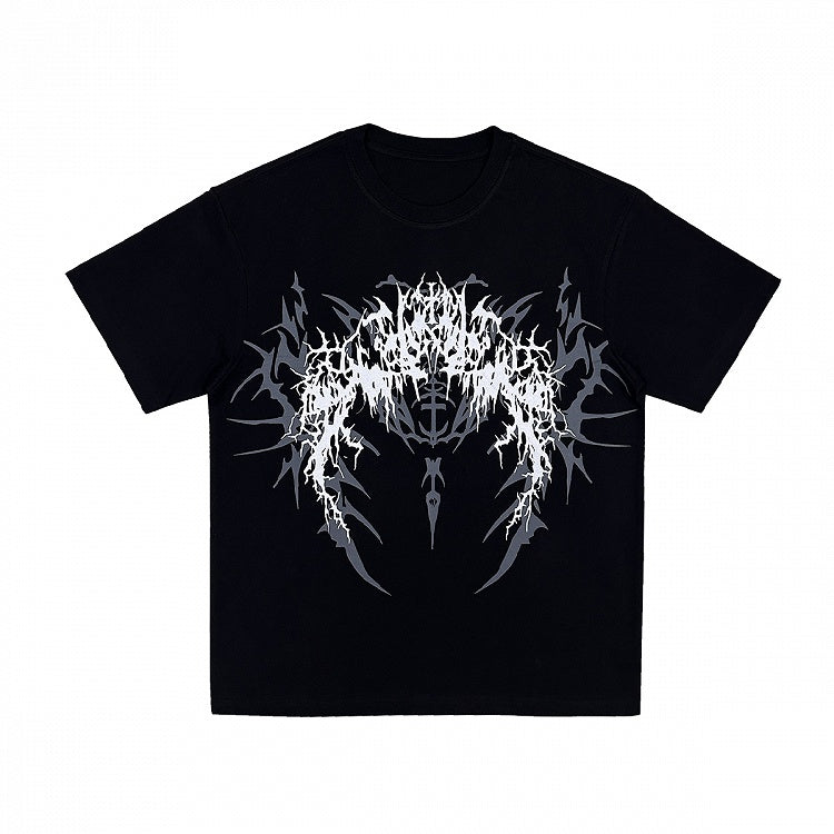 Graphic Gothic White/Black Dark T-Shirt Fantasy