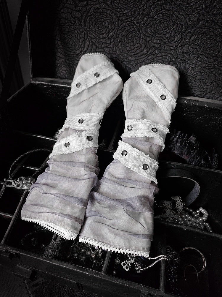 / Grau-Schwarze Handschuhe