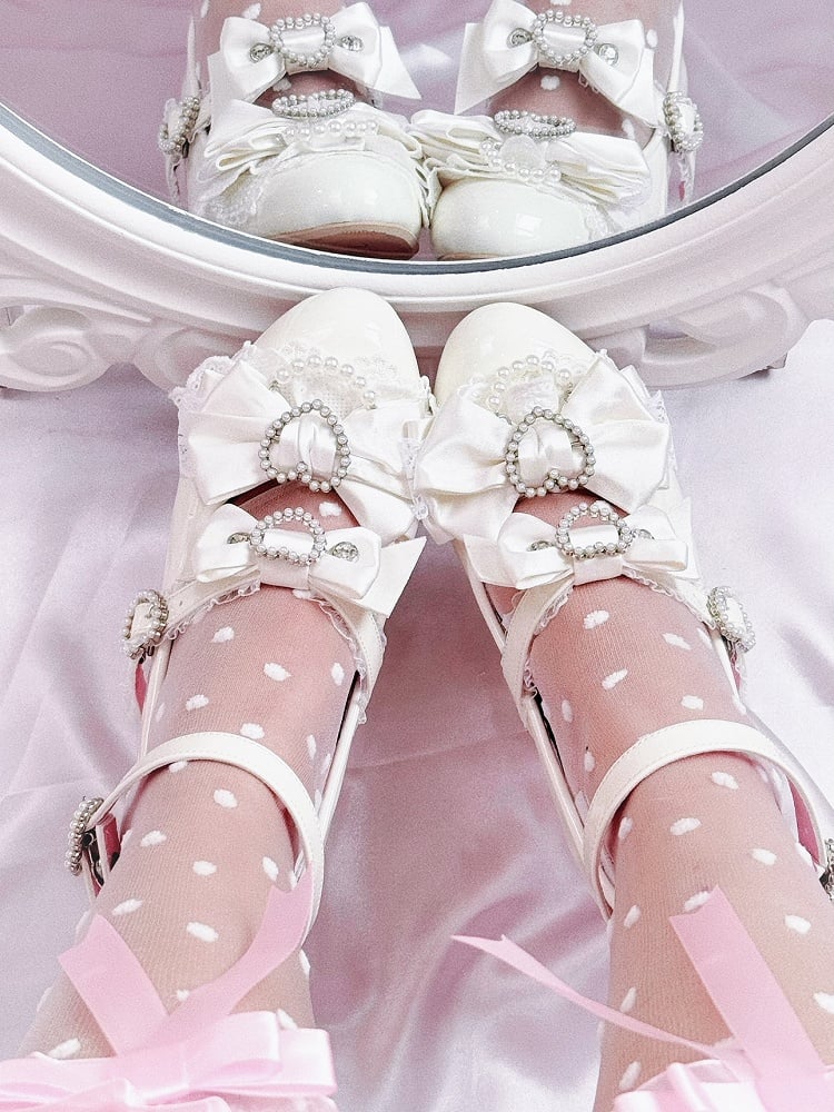 Shoes Mary Wedge Gyaru Fashion Heart Jirai Heels White Janes Kei Cut-out