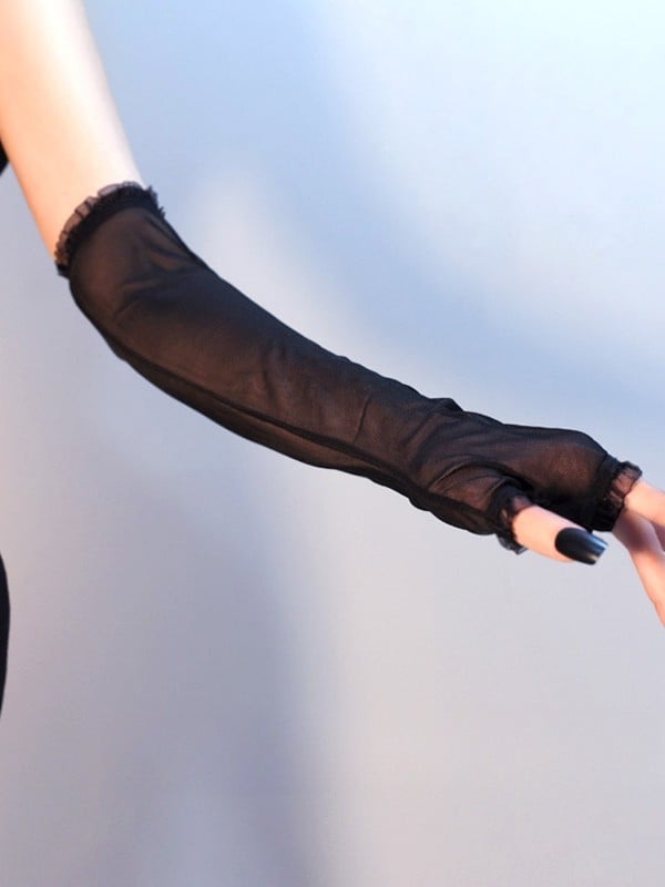 トリムスリーブ ブラックゴシックレース