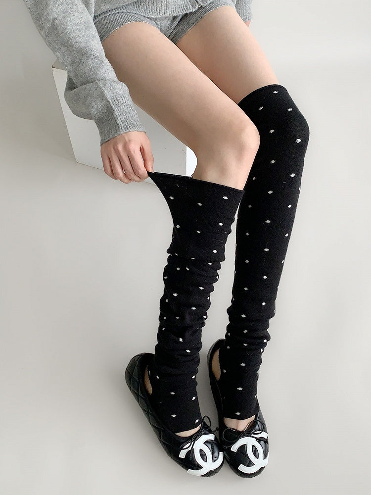 Colors) Dot Polka Leg (3 Warmers Slouchy