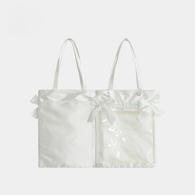 Satin Bag Daily White Lace Bow Ita