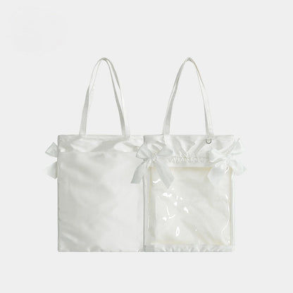 Satin Bag Daily White Lace Bow Ita