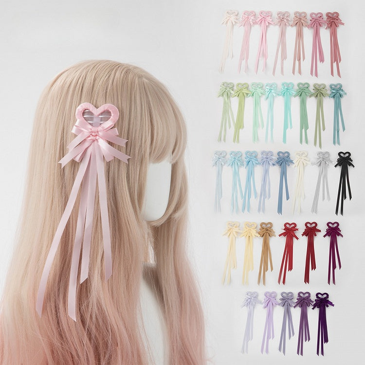 Clip Hair (Single Heart Bow