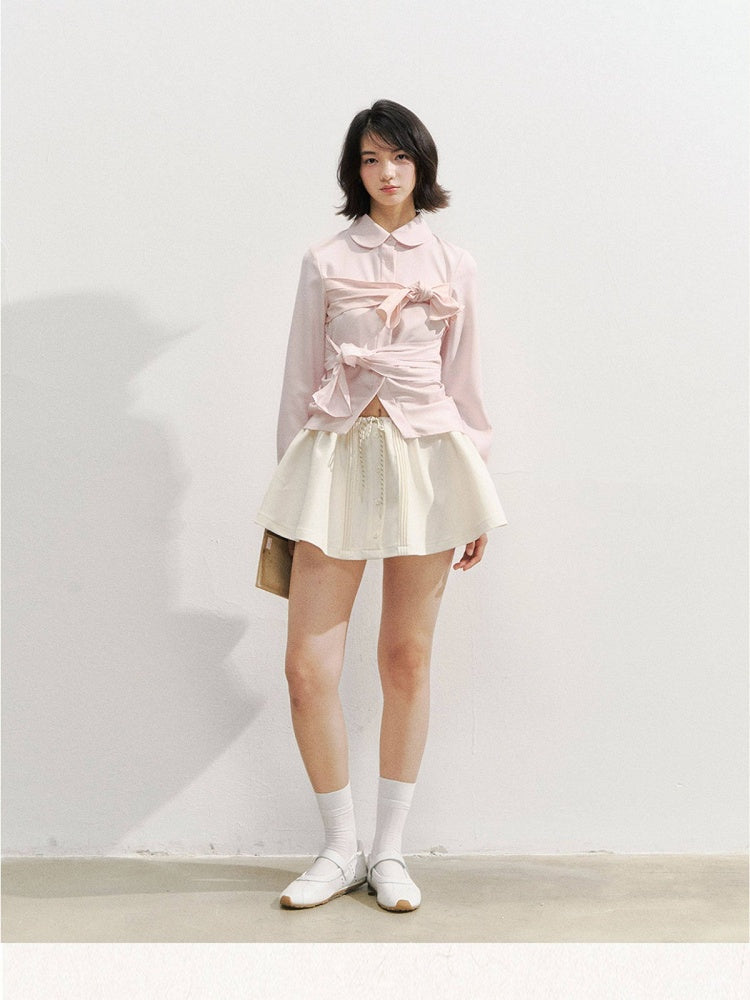 Skirt Kawaii Fashion A-line Pink Button with Details