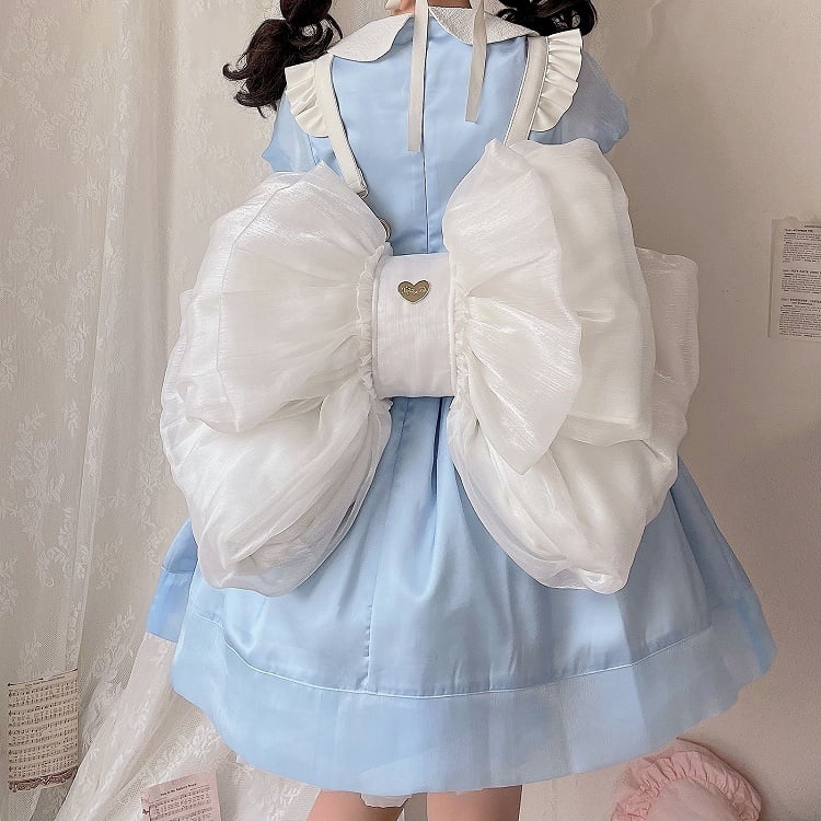 White Big Backpack Size 3 Bow Options