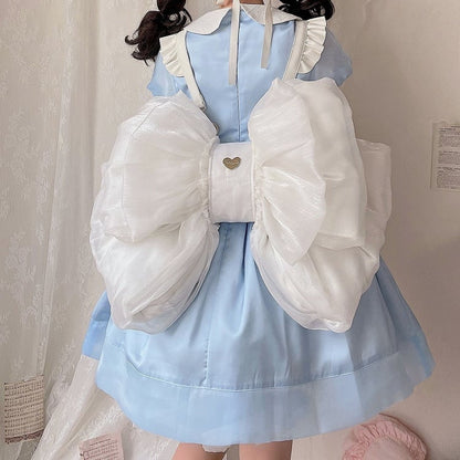 White Big Backpack Size 3 Bow Options
