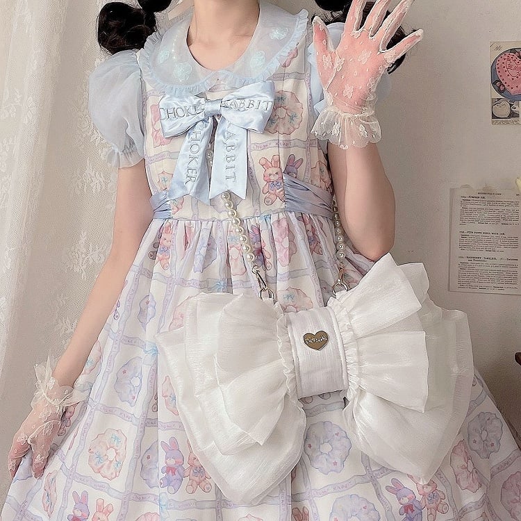 White Big Backpack Size 3 Bow Options